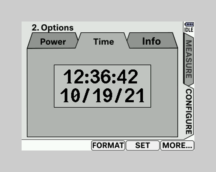 UT-ONE B03B Configuration page <mark>2. Options</mark> - Time