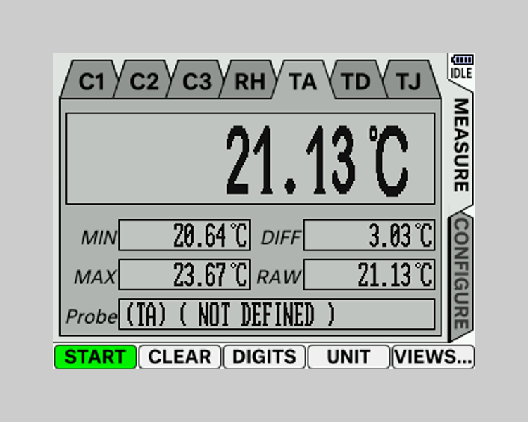 UT-ONE B03B Measurement page  <mark>Channel View</mark> - TA