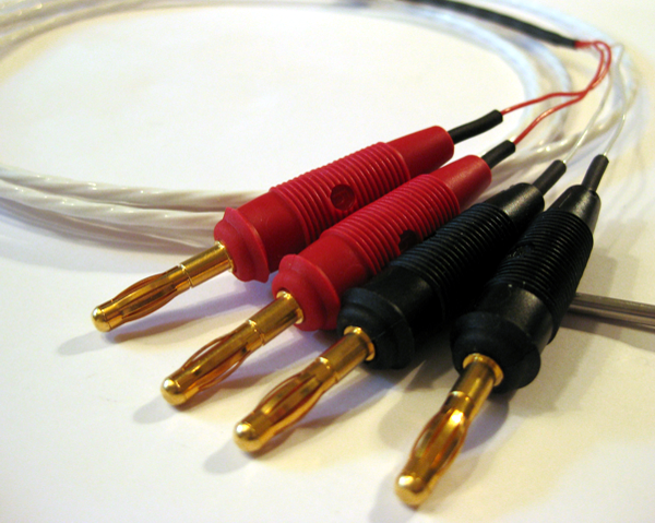 Gold plated banana plugs - Pt100 probe