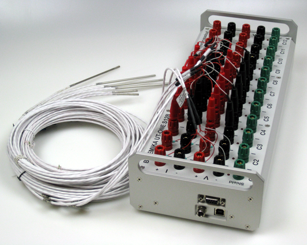UT-ONE S12B  with connected seven Pt100 probes